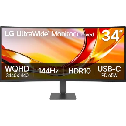 Picture of LG 34U640B-B UltraWide U6 Curved 34 inch WQHD 144Hz USB Type-C Monitor
