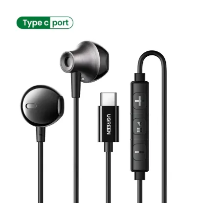 Picture of UGREEN EP106 USB-C Semi-in-Ear Wired Earphones - Black | 35756
