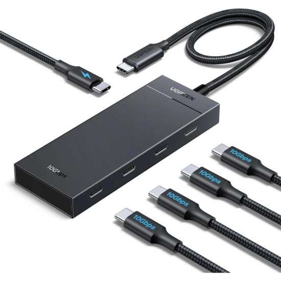 Picture of UGREEN USB C Hub 4 Ports USB-C 3.2 with 100W PD Port Aluminum
