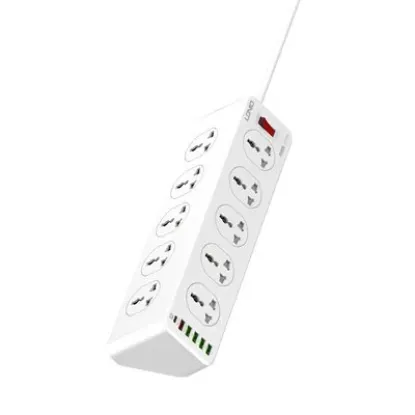 Picture of LDNIO SC10610 POWER STRIP 10 UNIVERSAL SOCKETS PD 20W FAST CHARGING SMART POWER CHARGING POWER EXTENSION