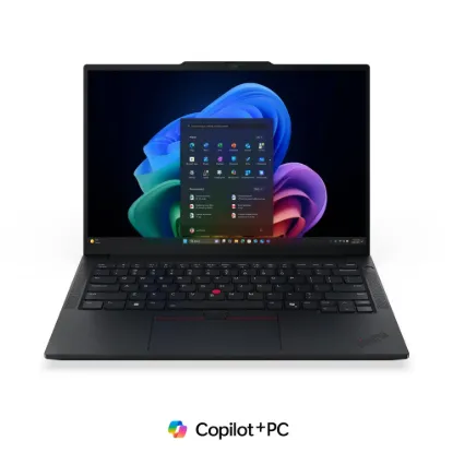 صورة لابتوب أعمال لينوفو ثينك باد E14 الجيل الثامن - شاشة 14 بوصة WUXGA FHD+ IPS - معالج Intel Core Ultra 7 355 - كرت رسوميات Intel مدمج
