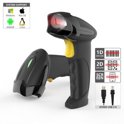 صورة قارئ باركود سلكي GTCODESTAR X-760H ثنائي الأبعاد - حساس CMOS، منفذ USB/COM، يدعم رموز QR وأكواد 1D/2D
