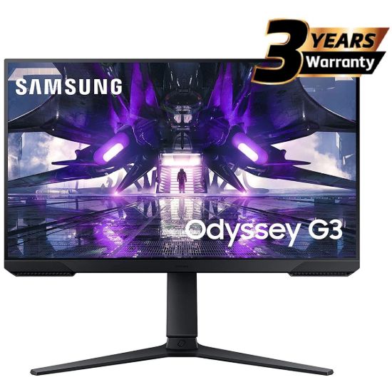 صورة شاشة قيمنق سامسونج Odyssey G3 (AG320) مقاس 24 بوصة - FHD، 165Hz، VA، 1ms، AMD FreeSync Premium، مسطحة، حامل مريح