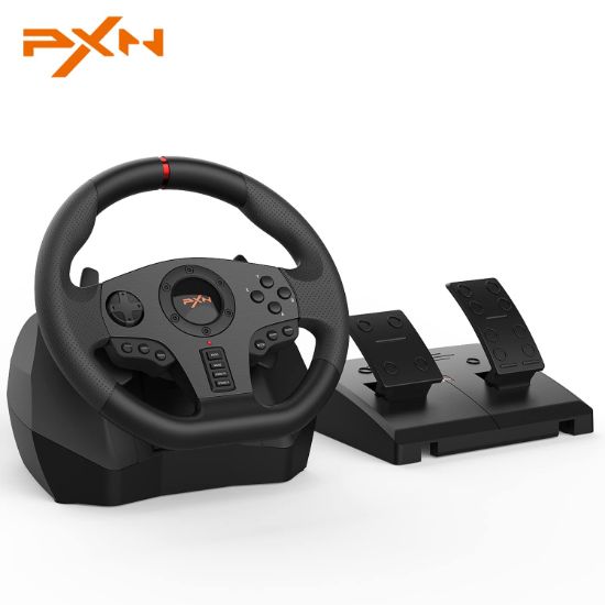 Picture of PXN V900 GEN2 Racing Wheel - 270°/900° USB Steering Wheel with Hall-Effect Pedals