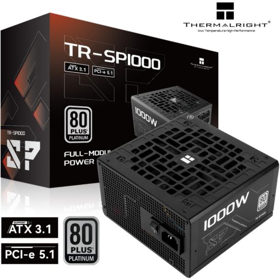 صورة مزود طاقة Thermalright SP-1000 بلاتينيوم بقدرة 1000W معياري بالكامل (Full Modular) بشهادة 80 Plus Platinum - ATX 3.1 (PCIe 5.1)، مروحة ذكية