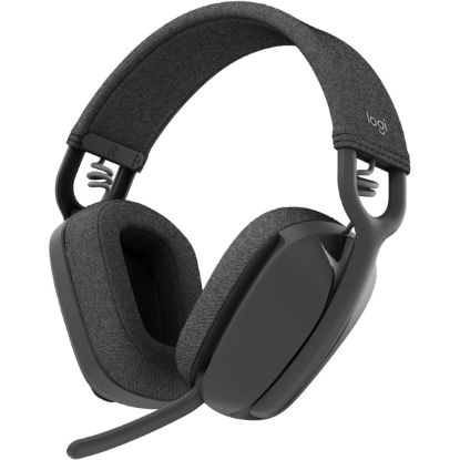 Picture of Logitech Zone Vibe 100 Wireless (Bluetooth 5.2) Over-Ear Lightweight Professional Headset - Dual Omni-Directional Noise Canceling Microphones, USB-C Charging, Graphite