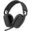 صورة سماعة Logitech Zone Vibe 100 اللاسلكية (بلوتوث 5.2) فوق الأذن خفيفة الوزن احترافية - ميكروفونان متعددا الاتجاهات لإلغاء الضوضاء، شحن USB-C، لون Graphite