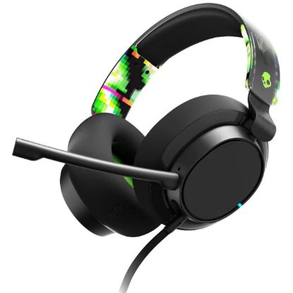 Picture of Skullcandy SLYR Pro Wired Lightweight Gaming Headphone (USB-C to USB-A, 3.5mm Aux) - Over-Ear Headset w/ Smart Clear Microphone, Multi-Platform PC & Console, Black Digi Hype