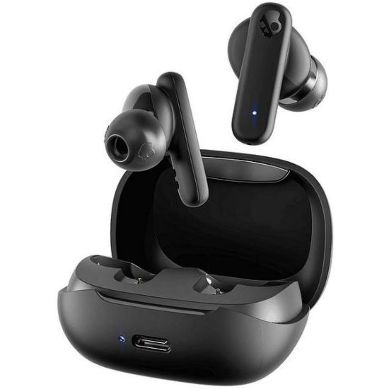 Picture of Skullcandy Smokin True Wireless Buds (Bluetooth 5.2) - In-Ear Earbuds w/ Mic, 20 Hours Total Battery + Rapid Charge Case, Water & Dust Resistant, Call & Media Controls & EQ, True Black