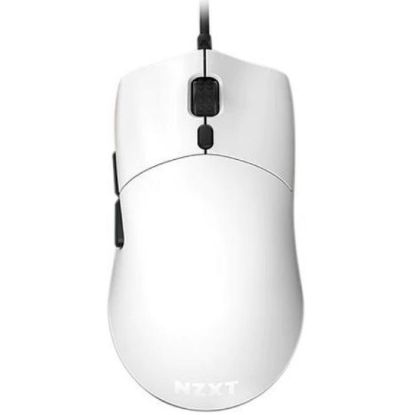 Picture of NZXT Lift Lightweight Ambidextrous RGB Optical Gaming Mouse - 16K DPI, 67g, Omron Mechanical Switches, Low-Drag Cable, White