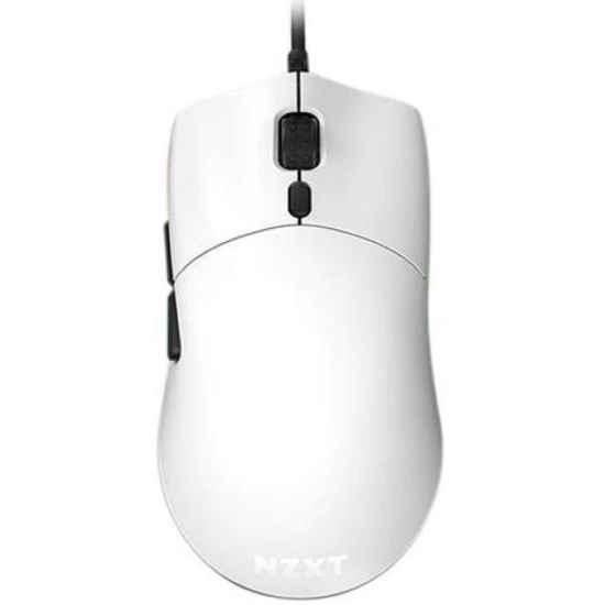 Picture of NZXT Lift Lightweight Ambidextrous RGB Optical Gaming Mouse - 16K DPI, 67g, Omron Mechanical Switches, Low-Drag Cable, White
