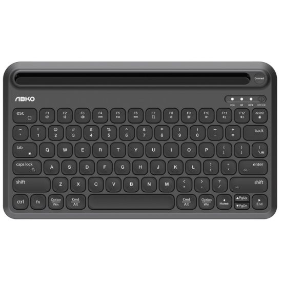 Picture of ABKONCORE TOS250 Multi-Device Wireless Keyboard - RGB Backlighting, Bluetooth 5.1 Connectivity, Type-C Charging Port, Slim 78-Key Compact Design