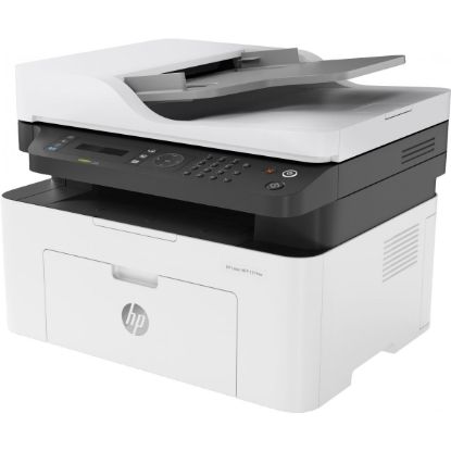 Picture of HP Laser MFP M137fnw Black & White Laser Multifunction 4-in-1 Wireless & Network Printer (Print, Scan, Copy, Fax) with Auto Feeder - White