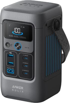 صورة محطة طاقة Anker SOLIX C200 DC بسعة 60,000mAh - محطة طاقة محمولة 192Wh، بطارية LiFePO4، مولد شمسي 200W
