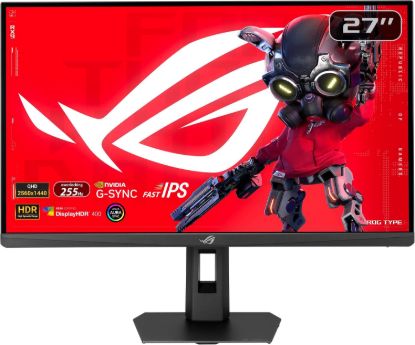 Picture of ASUS ROG XG27ACMES 27" Fast IPS 2K HDR10 QHD Gaming Monitor - 255Hz, 0.3ms, G-SYNC Compatible, USB Type-C, Adjustable Stand, Black