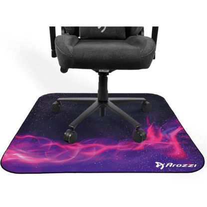 Picture of Arozzi Zona Quattro Microfiber Gaming Chair Floor Mat - Anti-Slip, Noise Dampening, for Carpet & Office Chairs, Galaxy