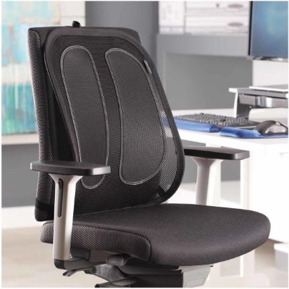 Picture of Fellowes Office Suites Mesh Back Support - Mesh Fabric, Tri-Tensioning, Black
