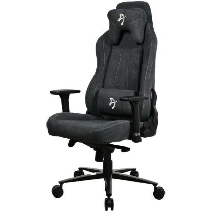 Picture of Arozzi Vernazza Soft Fabric Gaming Chair - Multi-Dimensional Armrests, Rocking & Lock-Tilt Function, Adjustable Height & Backrest, 3D Armrests, Dark Grey