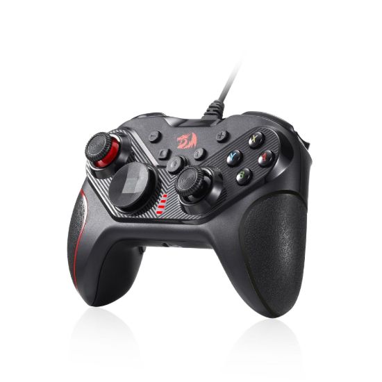 Picture of Redragon G710 Wired Gaming Controller - Dual Vibration Motors, Rapid Trigger, Ergonomic Design, 4 Programmable Keys, Customizable Macros, Adjustable Joystick Heights, for PC, Android & Nintendo Switch, Black