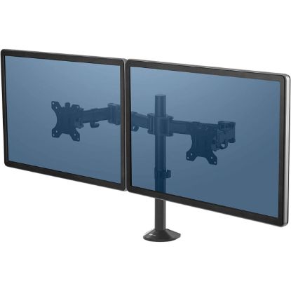 Picture of Fellowes Reflex Series Dual Adjustable Computer Monitor Stand - Holds 2 Monitors up to 27"