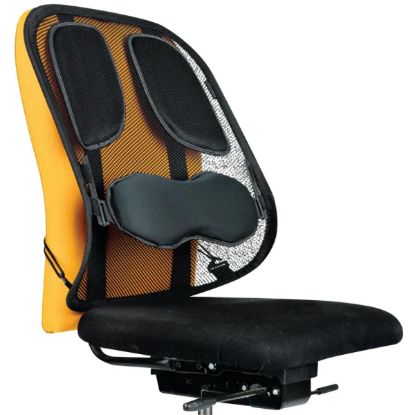 Picture of Fellowes Professional Series Mesh Back Support - Adjustable, Memory Foam, Attaches to Any Chair, Black