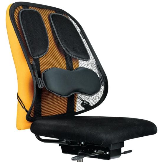 Picture of Fellowes Professional Series Mesh Back Support - Adjustable, Memory Foam, Attaches to Any Chair, Black