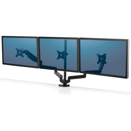 Picture of Fellowes Platinum Series Adjustable Triple Monitor Arm - Black