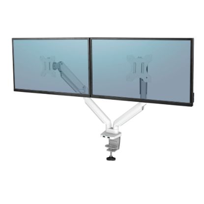 Picture of Fellowes Platinum Series Adjustable Dual Monitor Arm - White
