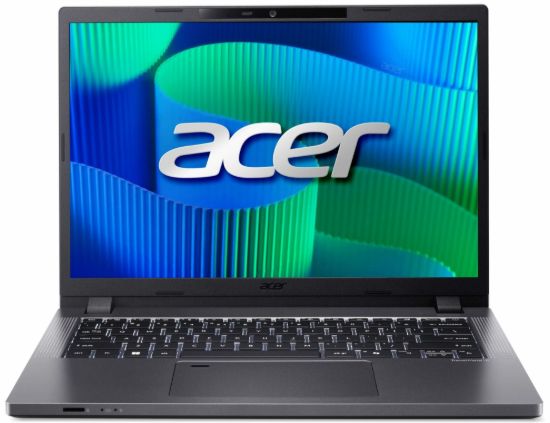 صورة لابتوب أعمال Acer TravelMate P2 14 (2025) - معالج Intel Ultra 5 الجيل الثاني 225U (12 نواة)، آمن ومتين وعالي الأداء بميزات ذكاء اصطناعي مع TravelMateSense وشحن سريع، لون فضي