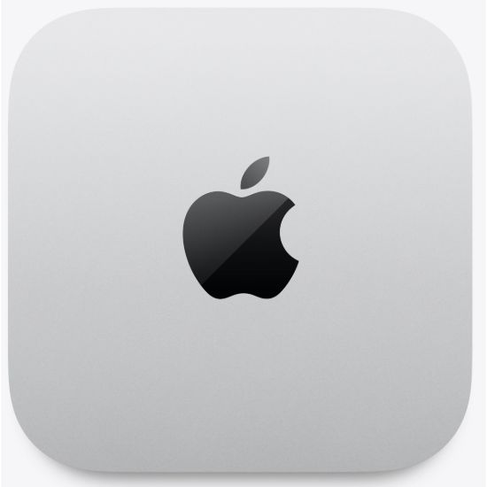 صورة جهاز Apple Mac mini بمعالج M6 - وحدة معالجة مركزية 12 نواة، كرت رسوميات 12 نواة، رام 16GB، تخزين 512GB SSD، حتى 60Hz، لون فضي