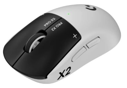 Picture of Logitech G PRO X2 SUPERSTRIKE Lightspeed Wireless Gaming Mouse, Fast Performance, Ultra Lightweight (61 g), Customizable Click Haptics, USB-C, for PC/Mac/Laptop - White