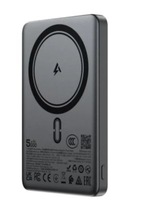 Picture of ACEFAST M35 5000mAh 18W Power Bank with 15W Magnetic Wireless Charging - Metal Grey