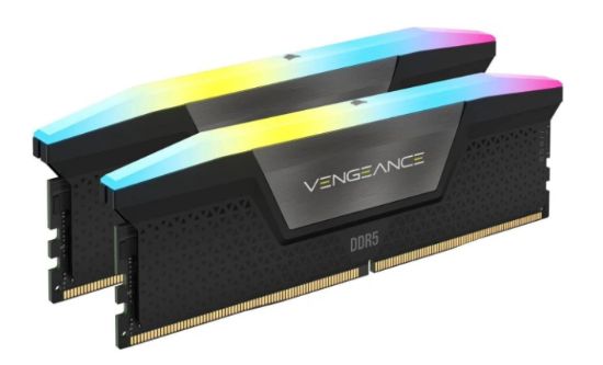 Picture of CORSAIR VENGEANCE RGB 48GB (2x24GB) DDR5 6000MT/s CL36 Memory Kit - Black