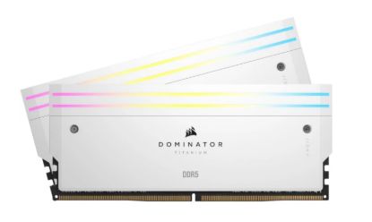 Picture of CORSAIR DOMINATOR TITANIUM RGB 48GB (2x24GB) DDR5 7200MT/s CL36 Memory Kit - White