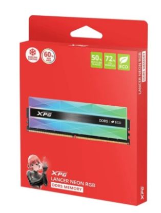 Picture of ADATA XPG LANCER NEON 32 GB [2 x 16 GB] DDR5 6400MHz, CL32, 1.4V, Retail, Silver RGB System Memory