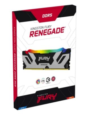 Picture of Kingston FURY Renegade RGB 48GB (1 x 48GB) 6000MHz DDR5 Desktop Memory Intel XMP 3.0 Infrared Sync Technology Overclocking Stability