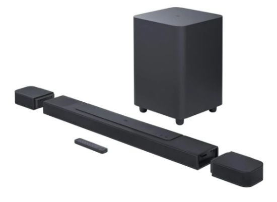 Picture of JBL BAR 1000 7.1.4-CH Soundbar with Speakers & Wireless Subwoofer, BT 5.0 USB, Wi-Fi with AirPlay, DTS X & Multibeam, 880W Output Power, HDMI eARC with 4K Pass, Black