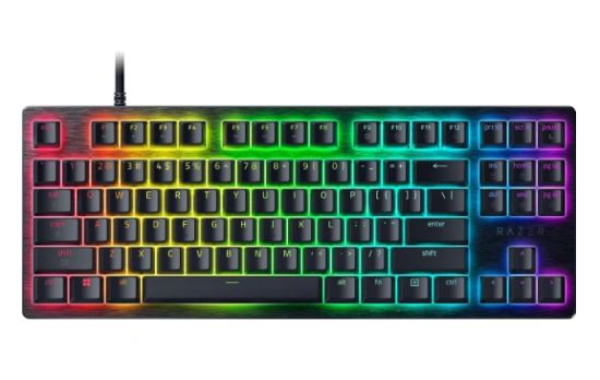 صورة كيبورد قيمنق Razer Huntsman V3 HE بمفاتيح مغناطيسية، تصميم Mini 65%، معدل استجابة 8KHz - عربي / إنجليزي