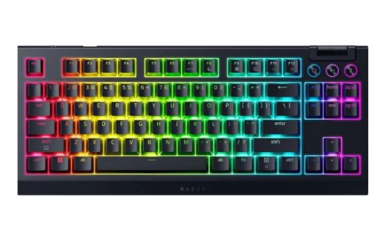 Picture of Razer BlackWidow V4 Tenkeyless HyperSpeed (Orange Tactile Switches) - Wireless Hot-swappable Gaming Keyboard - Bluetooth & HyperSpeed 1000Hz - Snap Tap - QWERTY US-Layout | Black