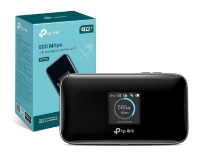 Picture of TP-Link M7750 Cat12 4G+ Mobile MiFi with SIM Card Slot, Up to 600Mbps, Connect Up to 32 Devices, Touch Display, Micro SD Storage, Long Battery Life, tpMiFi App